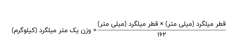 وزن یک متر میلگرد